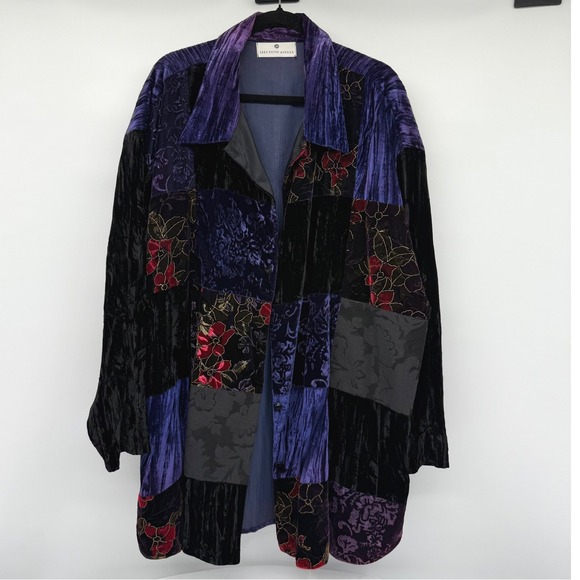 Saks Fifth Avenue Vintage Womens Button Front Shirt Shacket Sz 3X Whimsigoth - Picture 1 of 13